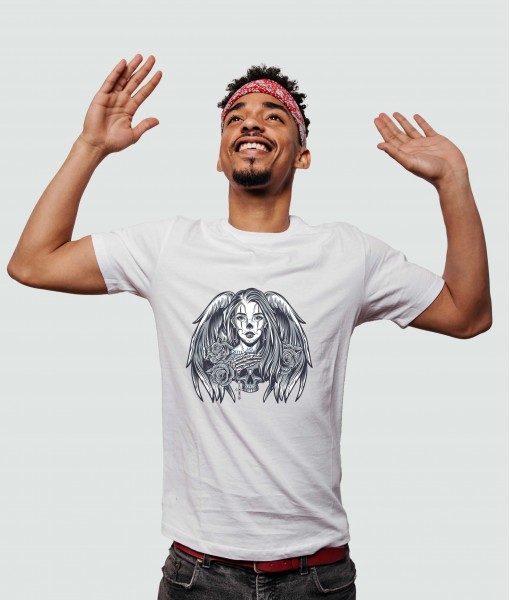 Мъжка тениска с щампа Готика Woman angel - TShirtArtShop.com